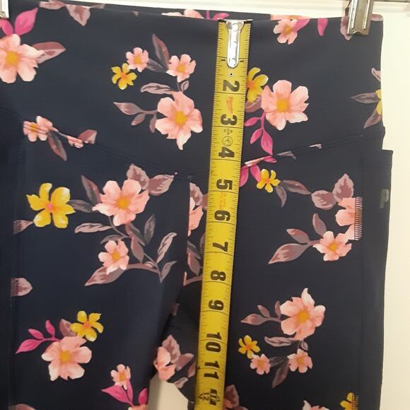 PINK Victoria’s Secret Ultimate Floral Leggings Navy Blue Size S - Picture 7 of 8